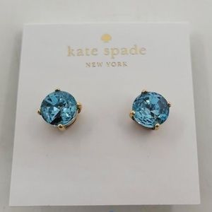 SOLD ELSEWHERE Kate Spade Round Rise and Shine Aquamarine Studs earrings brand